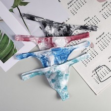 Stylish Men's G String Underwear Breathable Midrise Thongs with U Pouch
