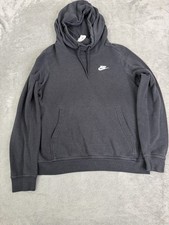 Nike Women  s NSW Club Funnel Neck Hoodie Size Medium Black