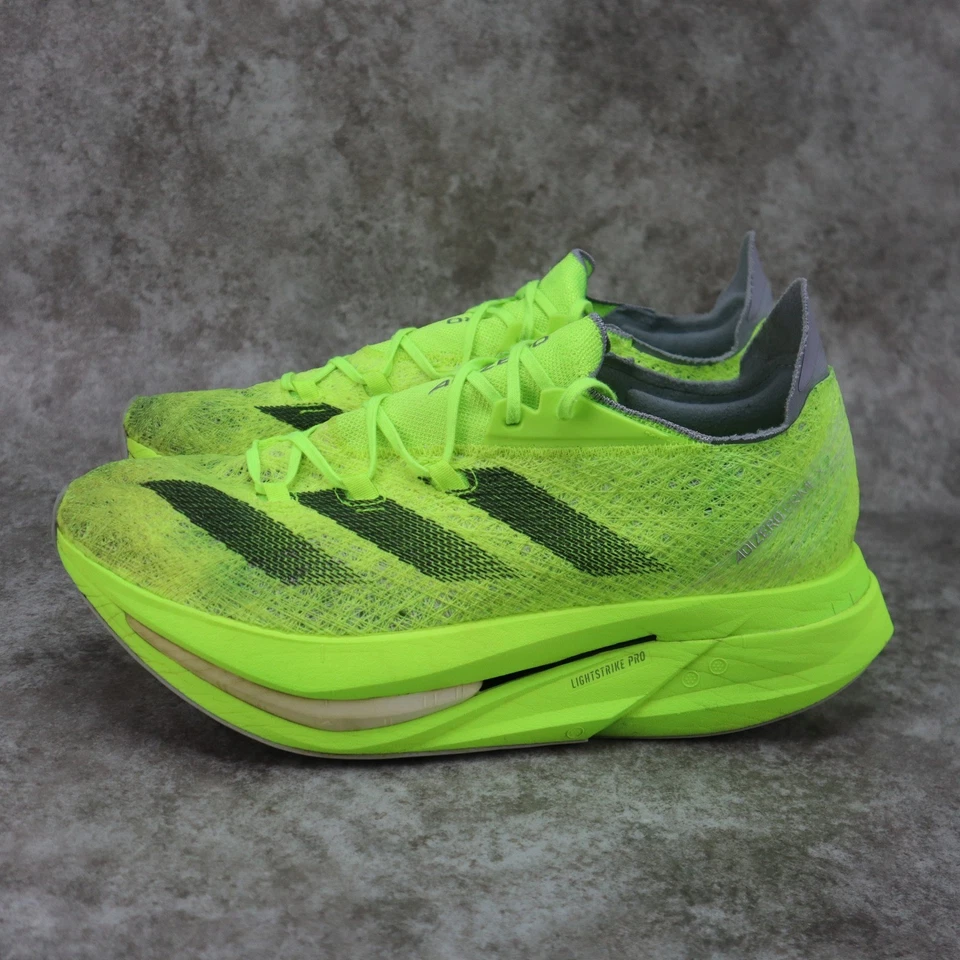 Adidas Adizero Prime x 2.0 Neon Green Black Running Shoes IH5683 Size 12 Men - Image 3 of 4