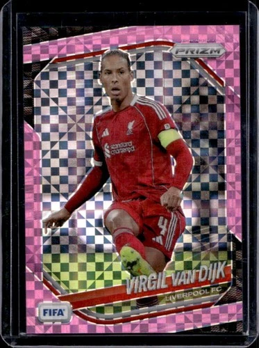 2025-26 Panini Prizm FIFA Virgil van Dijk Pink Power Prizm #/75 Liverpool