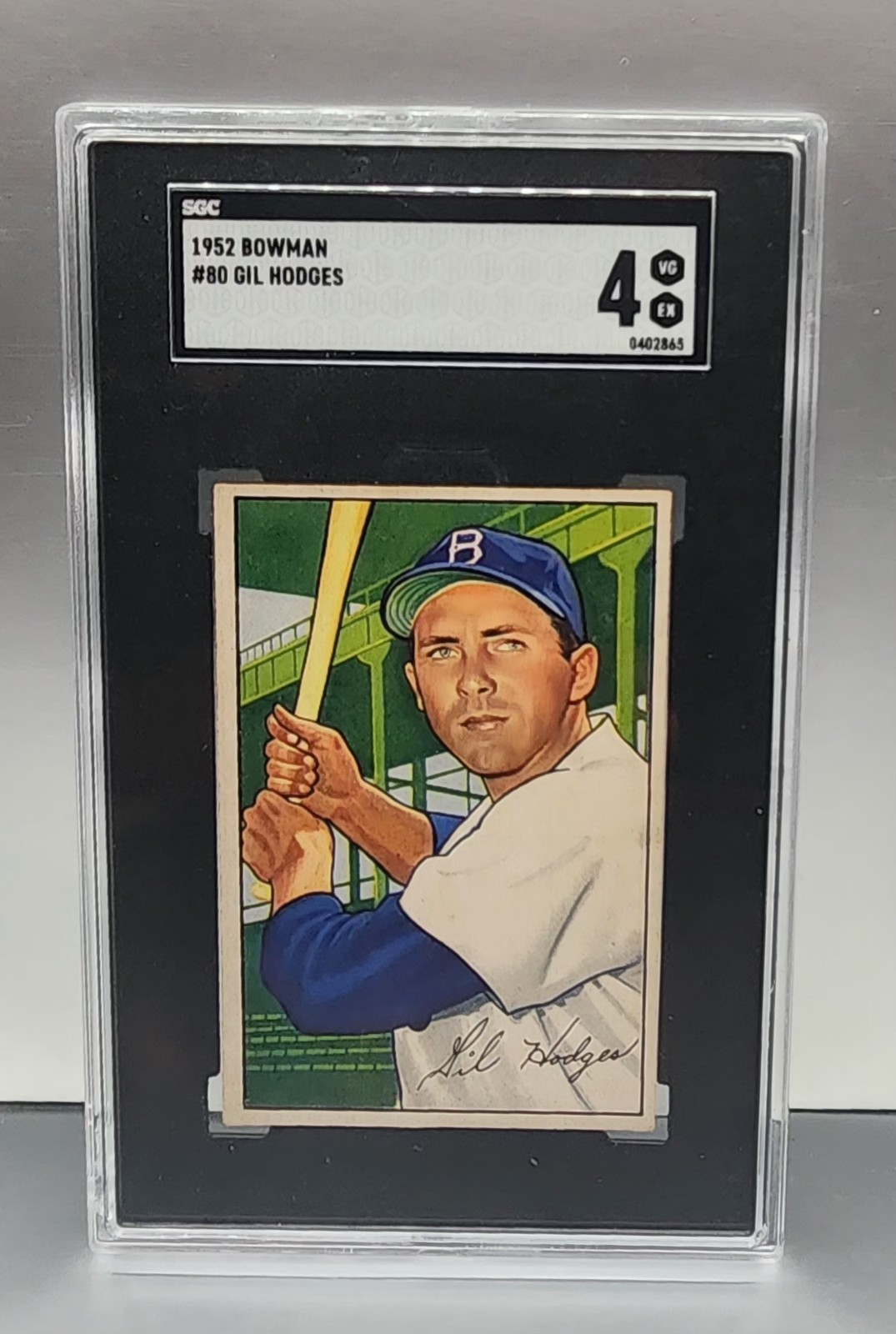 1952 Bowman Gil Hodges Brooklyn Dodgers #80 SGC 4 Brooklyn Dodgers MLB HOF