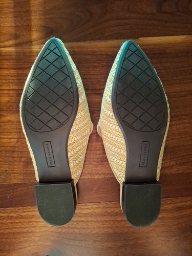Kelly & Katie Light Natural Raffia Mule Flats Size 9.5 Excellent - Picture 6 of 6
