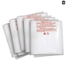 Clear Plastic Dust Collector Replacement Bags - 5-Piece Set 20"D x 43"L