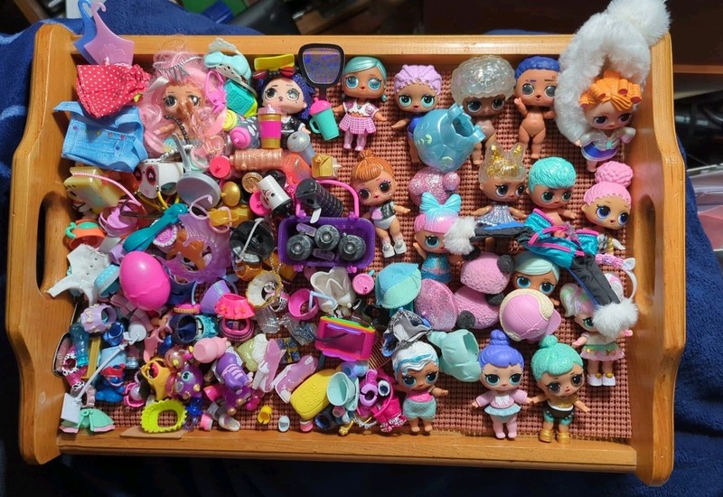 Large Lot of LOL SURPRISE Dolls, Pets, Accessories, Bottles, Wigs, Hats, Glasses