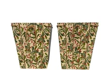 2 Custom Luxe Christmas Holly Bin Planter Decor Topiary Red Green White Gold 10"