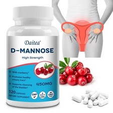 High Strength D-Mannose with Cranberry 450mg Capsules-Urinary System …