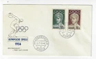SAAR  ( GERMANY ) STAMP FDC 1956 OLYMPIC