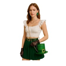 St Patrick's Day Leprechaun Hat Purse - Deluxe Costume Accessory Prop