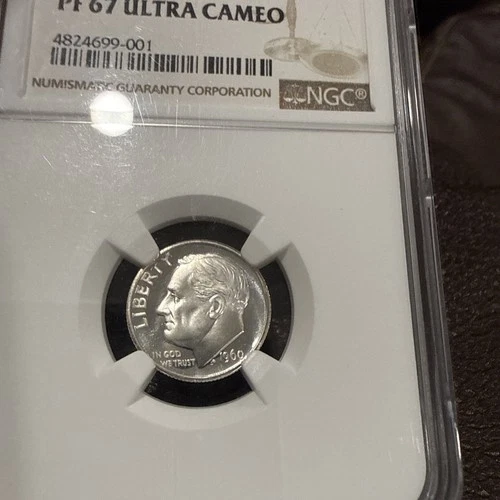 1960 Proof Roosevelt Silver Dime NGC PF 67 Ultra Cameo Finish