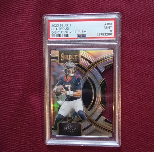 Panini 2023 Select C.J. Stroud Texans Silver Prizm Die-Cut Rookie #183 PSA 9