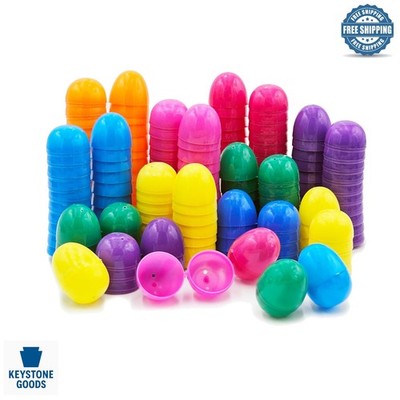 Bright Plastic Fillable Easter Eggs 12-Pack for Egg Hunt & Party Favors