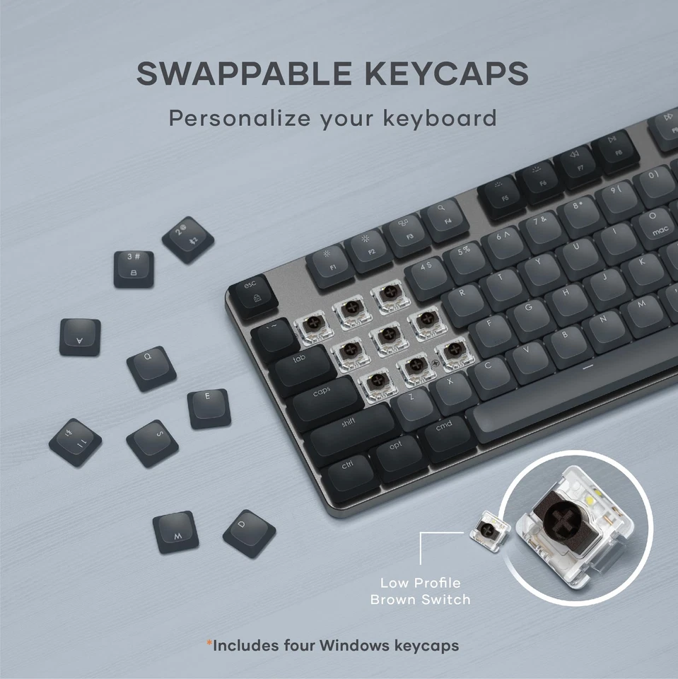 SM3 Mechanical Keyboard for Mac and Windows, 108 Keys Full Size with White LE... - Image 4 of 4