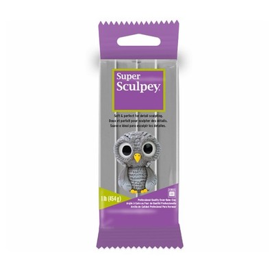 Morezmore M02385 1pc Super Sculpey Gray 1lb Oven Bake Polymer Clay