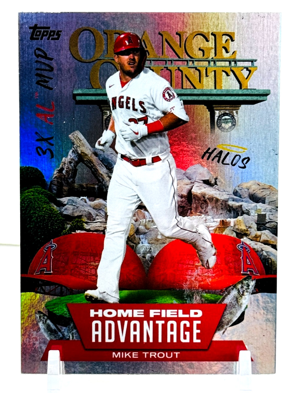 2022 Topps Series 1 Mike Trout Home Field Advantage Los Angeles Angels Case Hit