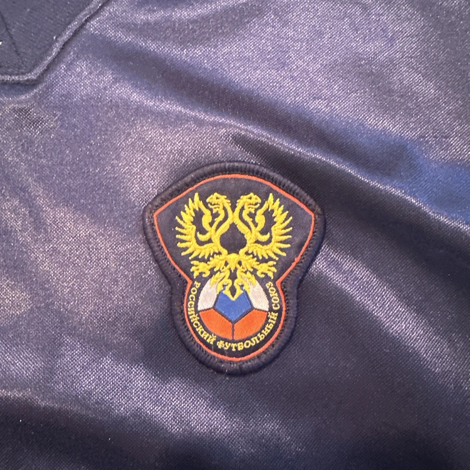 Vintage 90s Nike Russia Soccer Long Sleeve Jersey Size Large Center Swoosh RARE - Image 3 of 4