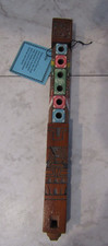 Vtg Hand Carved Wooden Tarka Flute 12.5" Totem Peruvian Wood with Tags