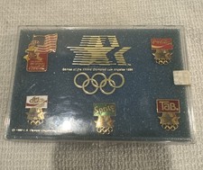 Vintage 1984 Los Angeles Olympics Coca-Cola 5 Pin Set Sealed Sprite Tab Sam