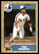 Tim Raines 1987 Topps #30 Montreal Expos MLB READ FREE SHIPPING AutographDen
