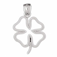 Black Club Suit Charm Pendant 14k Gold