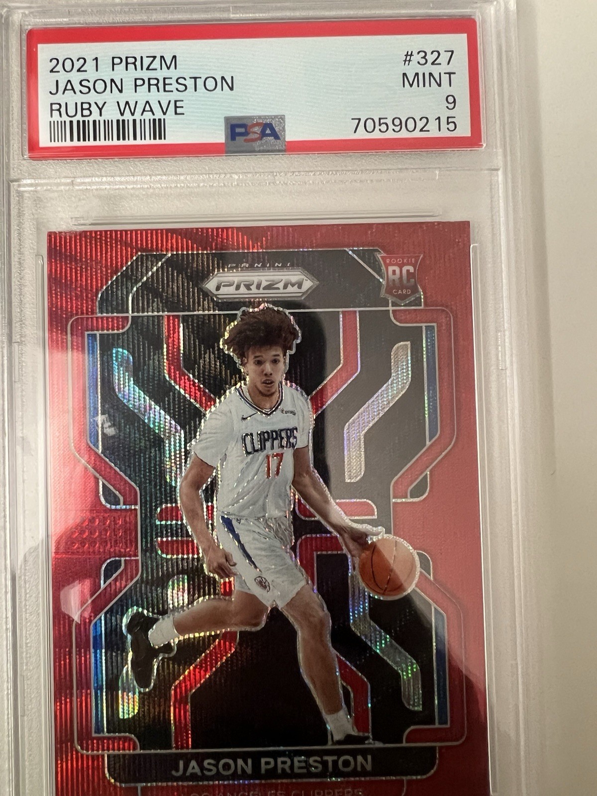 2021-22 Panini Prizm - Jason Preston #327 Ruby Wave Prizm (RC)