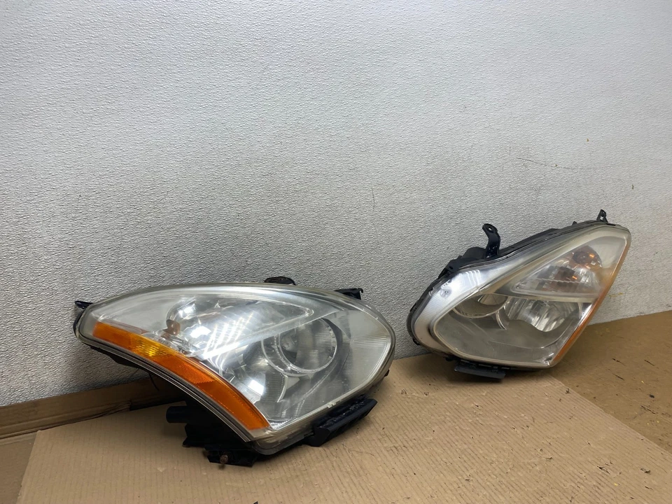 2009 - 2013 Nissan Rogue Left+Right Side Set Halogen Headlights U2640 DW - Image 3 of 4