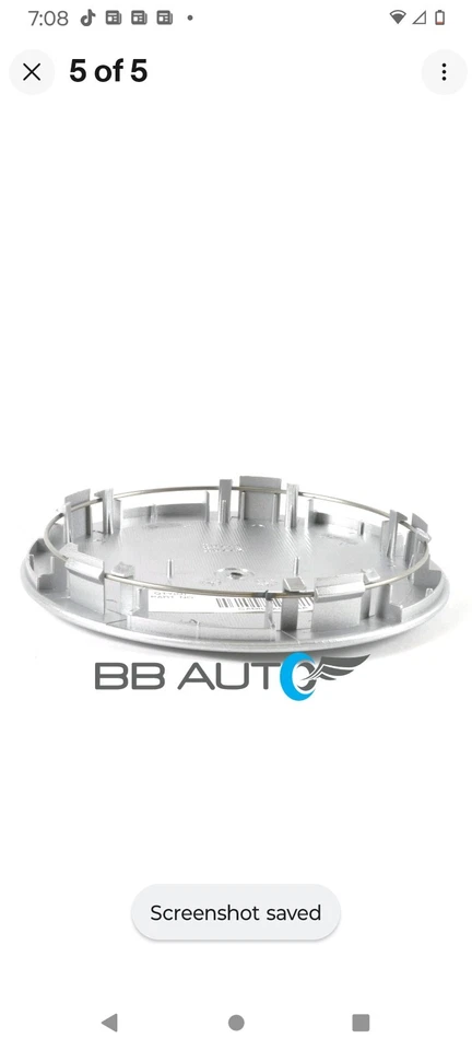 JUEGO DE 4 TAPACUBOS CENTRALES DE RUEDA PLATEADOS NUEVOS CADILLAC DEVILLE SEVILLE ELDORADO DTS Foto 3 de 3