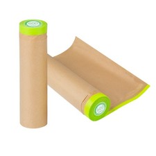 2 Rolls Pre-Taped Masking Paper Painting 24" X 50 feet Tape Drape Painters Cars