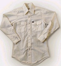 Vintage Lee Shirt Small Button Down Pearl Snap Western Union Worker