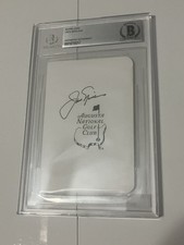 Jack Nicklaus Signed Masters Scorecard Augusta National 6x Champion Beckett Case