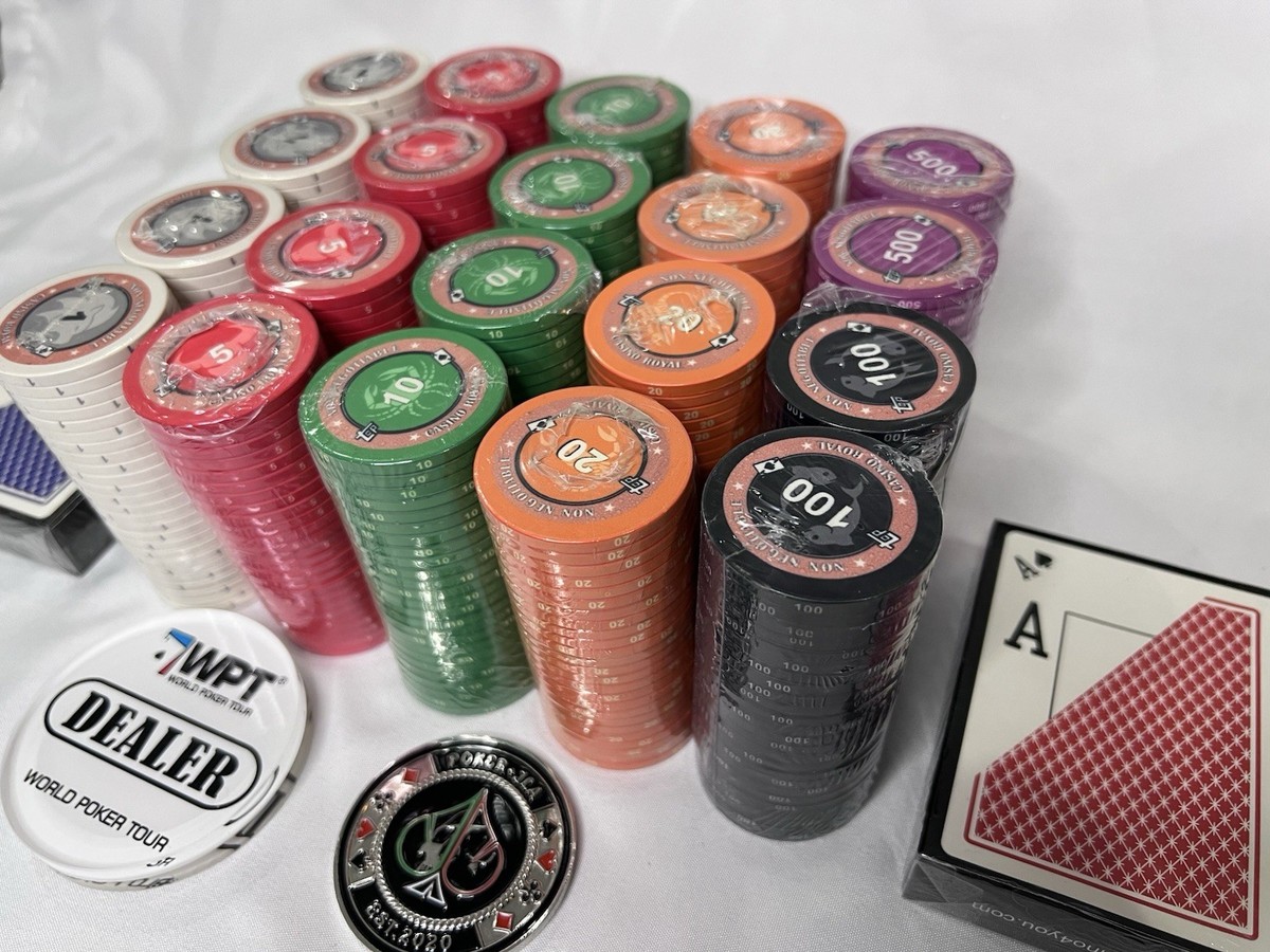 500 (CASINO ROYAL) ceramic poker chips w/silver Case | eBay