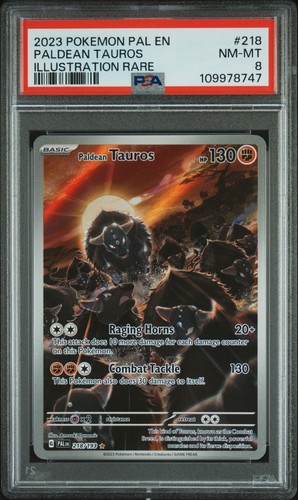 Paldean Tauros graded PSA 8 for sale on eBay