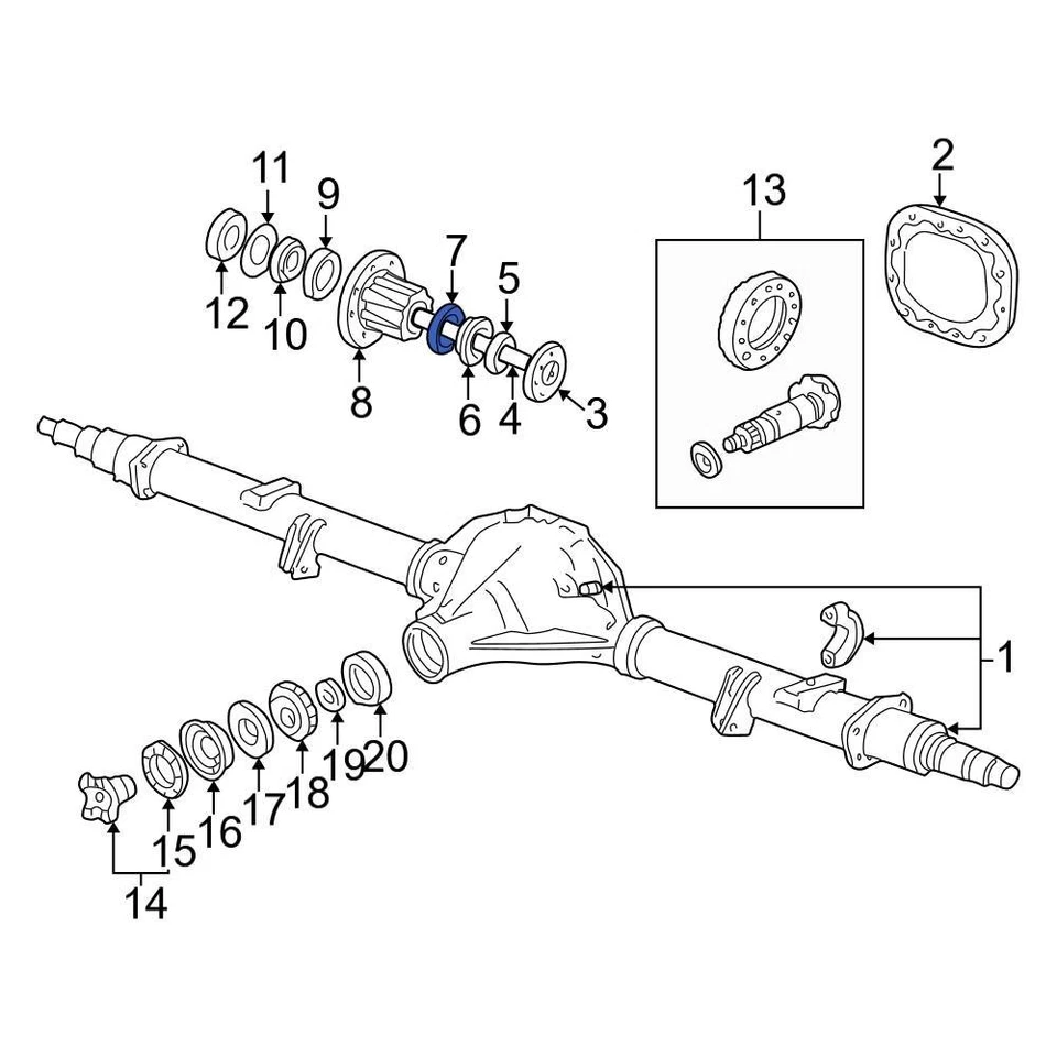 For Ford F-350 Super Duty 1999-2001 Ford C7TZ1239A Rear Outer Wheel Bearing Race - Imagem 3 de 4