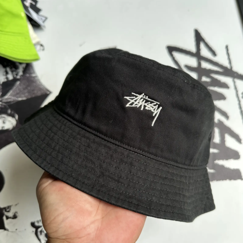 STUSSY STOCK BUCKET HAT BLACK L/XL | eBay