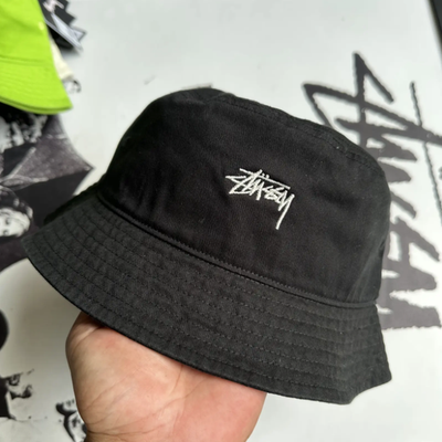 STUSSY STOCK BUCKET HAT BLACK L/XL | eBay