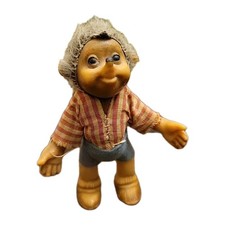 Vintage Steiff Macki Hedgehog Boy Doll Tall Rubber Mohair Germany EUC 