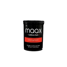 Maax Caffeine Energy Gum | 125mg of caffeine per piece | Cinnamon | 25 pieces pe