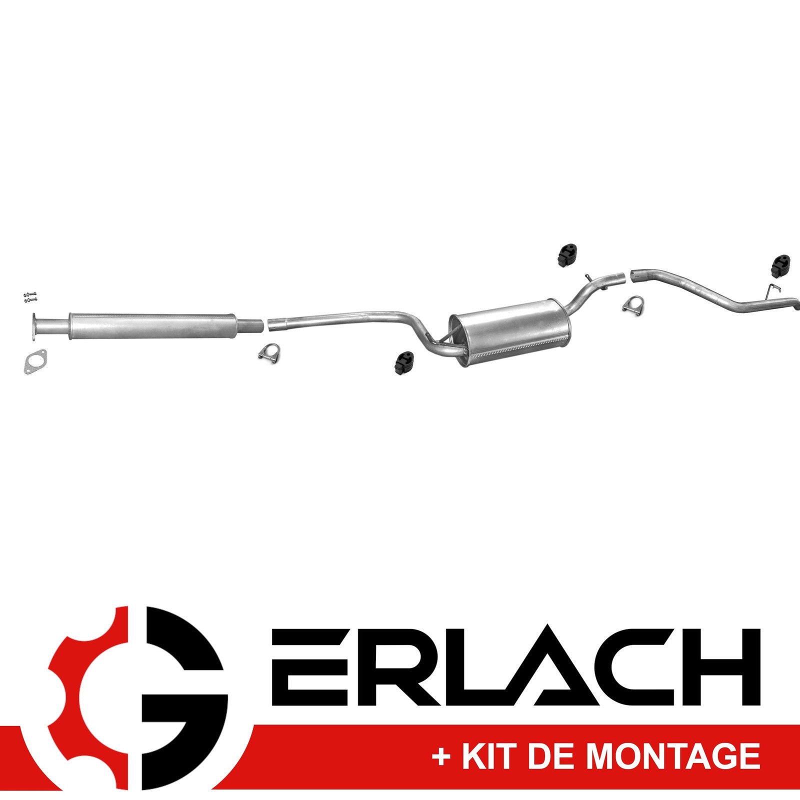 Silencieux d'échappement arrière pour Ford Focus II et C-Max 1.6 1.8 2.0 essence et diesel