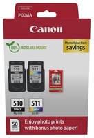 Canon PG-510/CL-511 Photo Value Pack Originale Druckerpatronen Schwarz, Cyan,