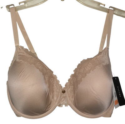 NEW NATORI Size 34DD Bra Beige 736044 Hidden Glamour Underwire Contour