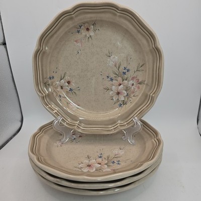 4 VTG Mikasa Country Home Sun Breezes DN 801 Salad Bread Dessert Plates 7 7/8 In
