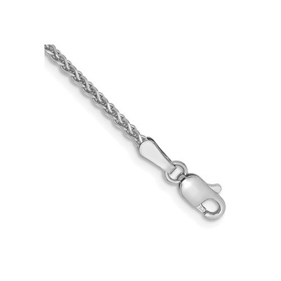 14K Weißgold Spiga (Weizen) Kette Armband, 1,7 mm