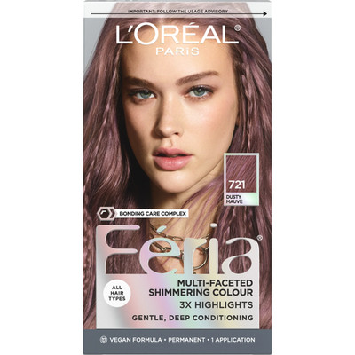 L Oréal Paris Feria Permanent Hair Color 721 Dusty Mauve, Pack of 1 Hair Dye Kit