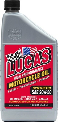 Synthetisches Motoröl Für Harley-Davidson Lucas 20W50 V-Twin 6 X 1 Quart