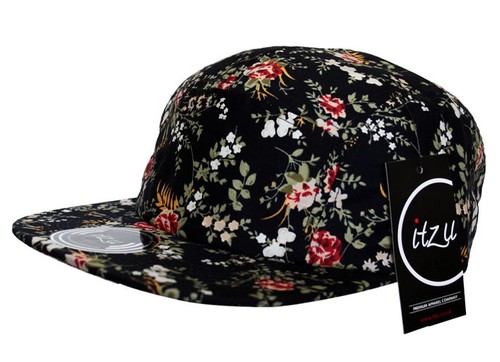 ITZU Co Retro Print 5 Panel Snapback Cap Cadet Hat Snap Back - Picture 2 of 9