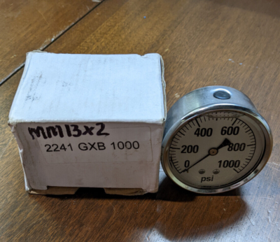 #ad Valley Instrument Hydraulic Pressure Gauge 2241GXB1000 Liquid Filled 1000 PSI $26.66