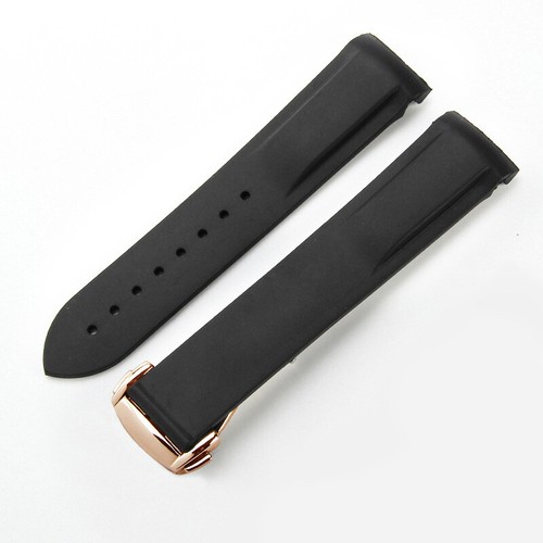 Curved End Rubber Silicone Watch Band Wrist Strap Bracelet Deployment Clasp NEW - Picture 21 of 29