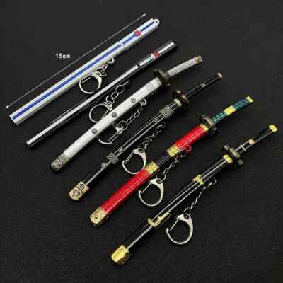 Anime Piraten 1 Piece Schwert Katana Modell Schlüsselanhänger Tabletop Samurai