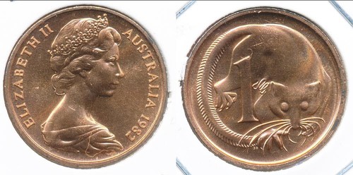 Australia 1982 One Cent 1c Elizabeth II - Choice Uncirculated - Bild 3 von 3