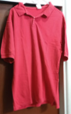 OLD NAVY MEN'S POLO RED LARGE 2-BUTTON FRONT COTTON
