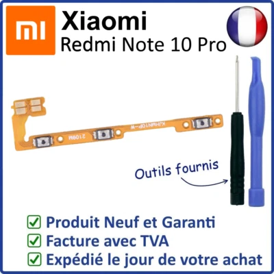 NAPPE INTERNE DES BOUTONS POWER ON OFF ET VOLUME + - DU XIAOMI REDMI NOTE 10 PRO